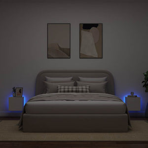 TV-Wandschränke mit LED, 2er-Set, Weiß