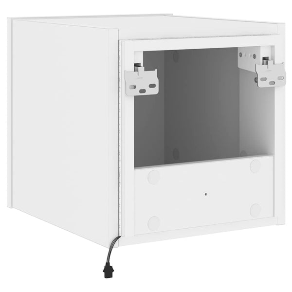 TV-Wandschränke mit LED, 2er-Set, Weiß