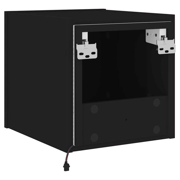 TV-Wandschränke mit LED Schwarz 2er-Set