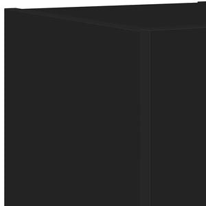 TV-Wandschränke mit LED Schwarz 2er-Set