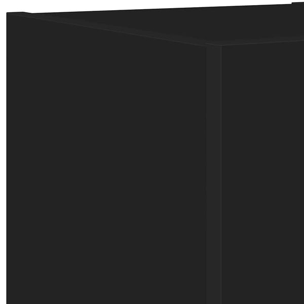 TV-Wandschränke mit LED Schwarz 2er-Set