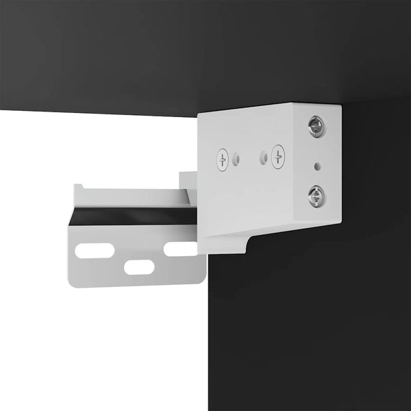 TV-Wandschränke mit LED Schwarz 2er-Set