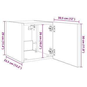 TV-Wandschränke mit LED Schwarz 2er-Set