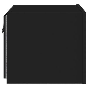 TV-Wandschränke mit LED Schwarz 2er-Set