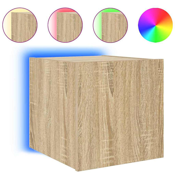 TV-Wandschrank Sonoma Eiche mit LED