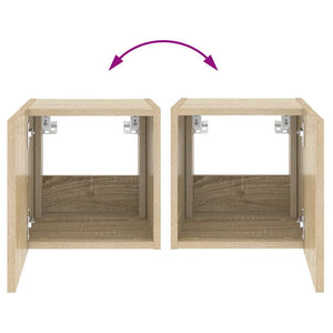 TV-Wandschrank Sonoma Eiche mit LED