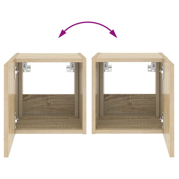 TV-Wandschrank Sonoma Eiche mit LED