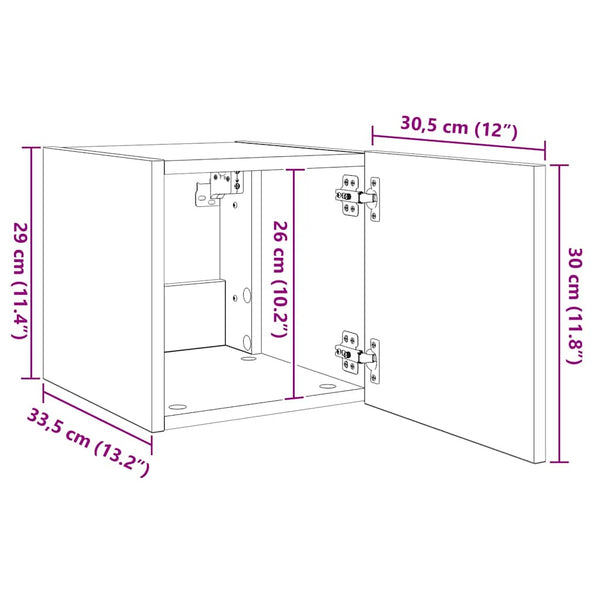 TV-Wandschrank Sonoma Eiche mit LED