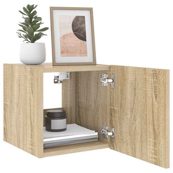 TV-Wandschrank Sonoma Eiche mit LED