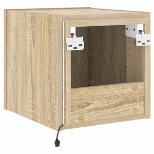 TV-Wandschrank Sonoma Eiche mit LED