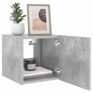TV-Wandschrank Betongrau mit LED