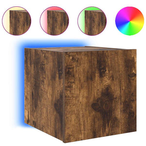 TV-Wandschrank Räuchereiche mit LED
