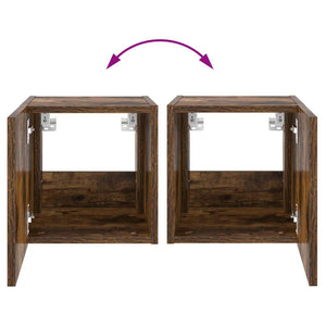 TV-Wandschrank Räuchereiche mit LED
