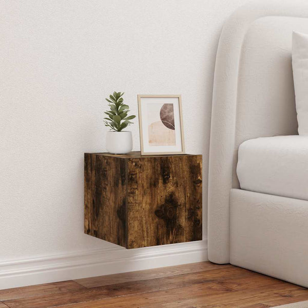 TV-Wandschrank Räuchereiche mit LED