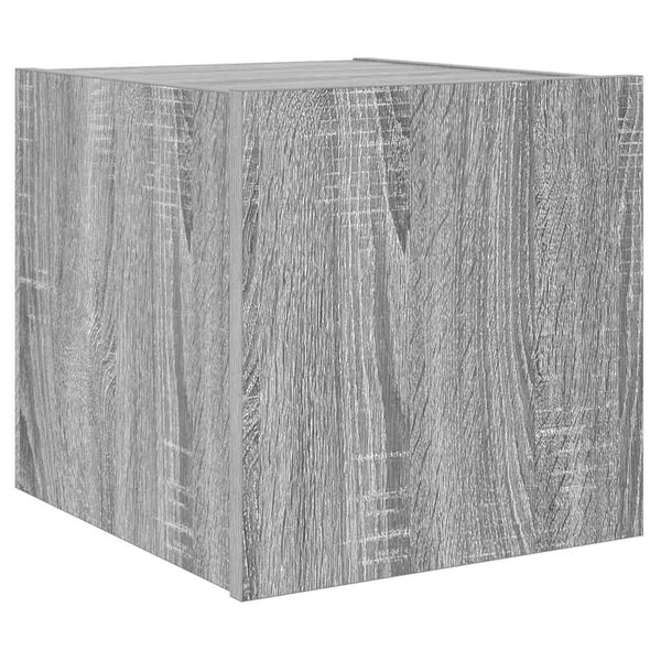 TV-Wandschrank mit LED Grau Sonoma