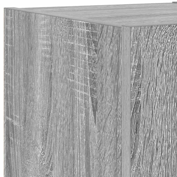 TV-Wandschrank mit LED Grau Sonoma
