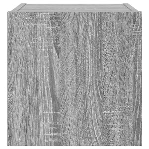 TV-Wandschrank mit LED Grau Sonoma