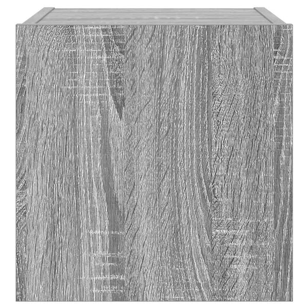TV-Wandschrank mit LED Grau Sonoma