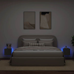 TV-Wandschränke mit LED, 2er-Set, Grau Sonoma