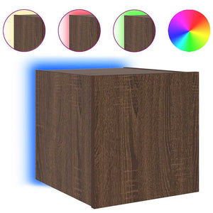 TV-Wandschrank mit LED Eichenoptik