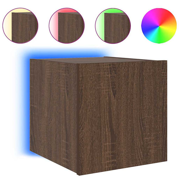 TV-Wandschrank mit LED Eichenoptik