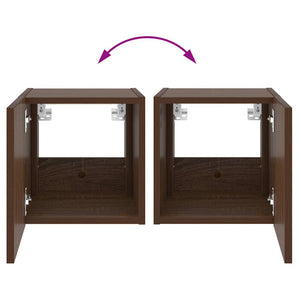 TV-Wandschrank mit LED Eichenoptik