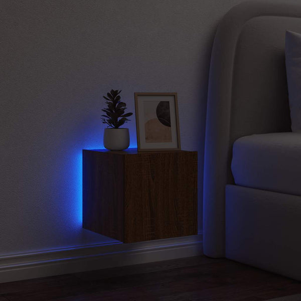 TV-Wandschrank mit LED Eichenoptik