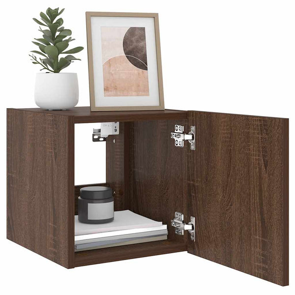 TV-Wandschrank mit LED Eichenoptik