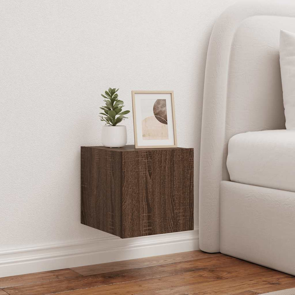 TV-Wandschrank mit LED Eichenoptik