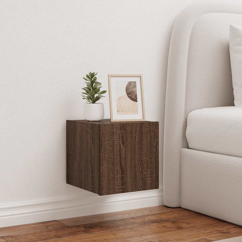 TV-Wandschrank mit LED Eichenoptik