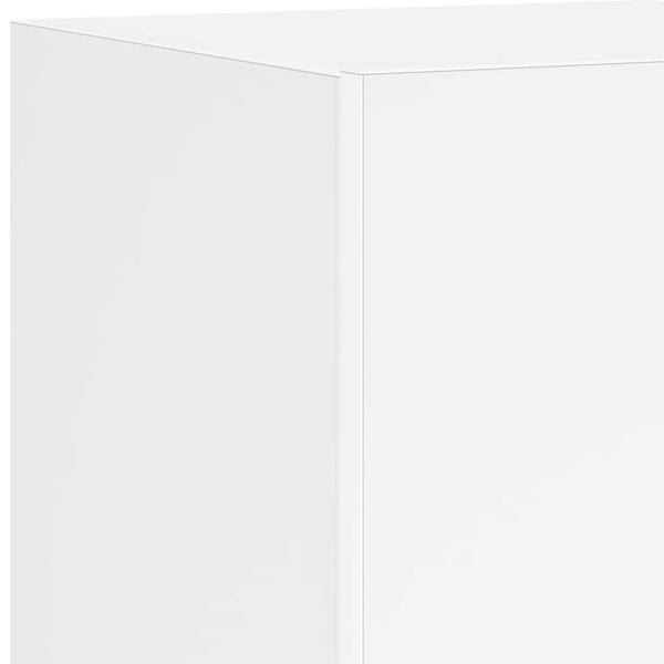 Weißer TV-Wandschrank mit LED