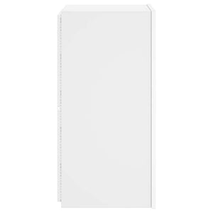 Weißer TV-Wandschrank mit LED