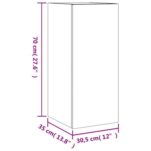 TV-Wandschränke mit LED, 2er-Set, Weiß