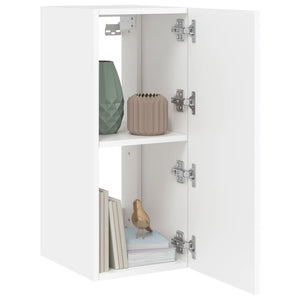TV-Wandschränke mit LED, 2er-Set, Weiß