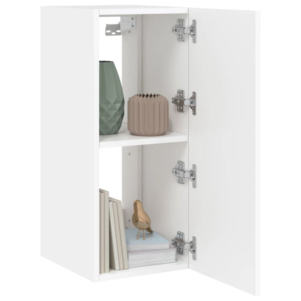 TV-Wandschränke mit LED, 2er-Set, Weiß