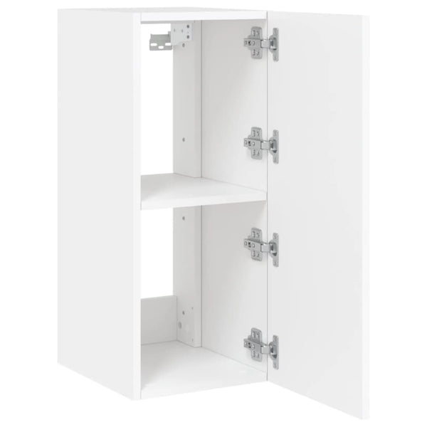 TV-Wandschränke mit LED, 2er-Set, Weiß