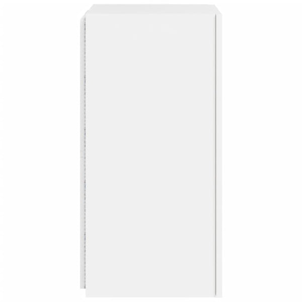 TV-Wandschränke mit LED, 2er-Set, Weiß