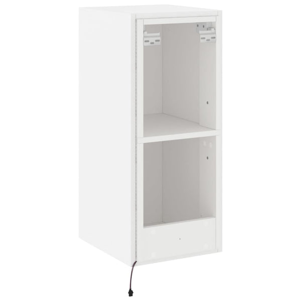 TV-Wandschränke mit LED, 2er-Set, Weiß