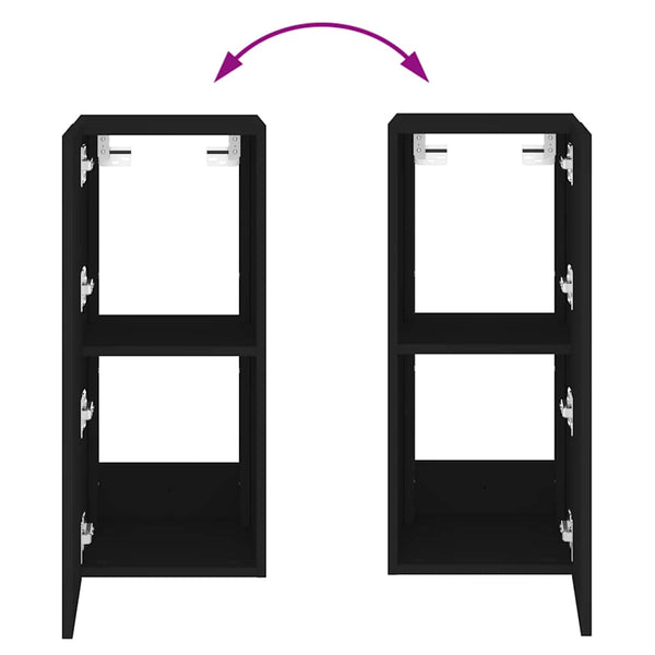 TV-Wandschrank Schwarz mit LED