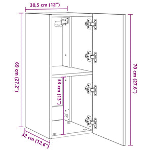 TV-Wandschrank Schwarz mit LED