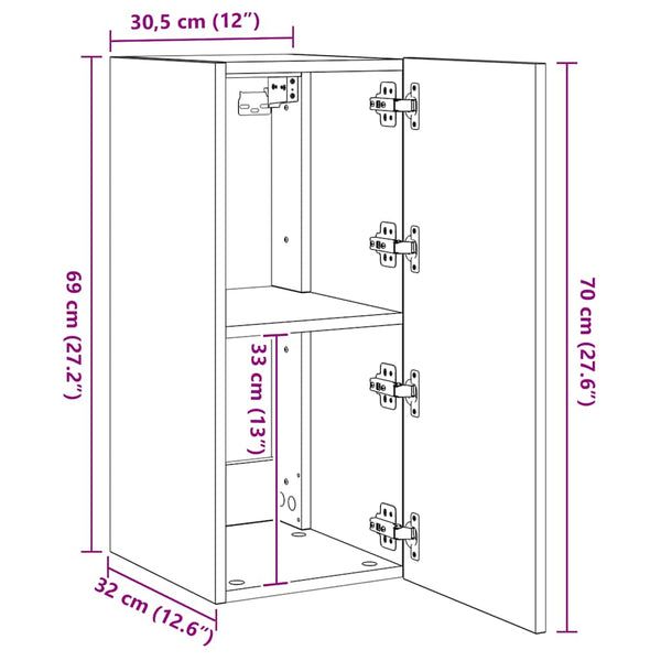 TV-Wandschrank Schwarz mit LED