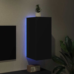 TV-Wandschrank Schwarz mit LED