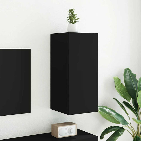 TV-Wandschrank Schwarz mit LED
