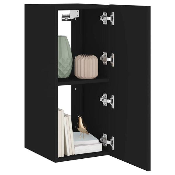 TV-Wandschrank Schwarz mit LED
