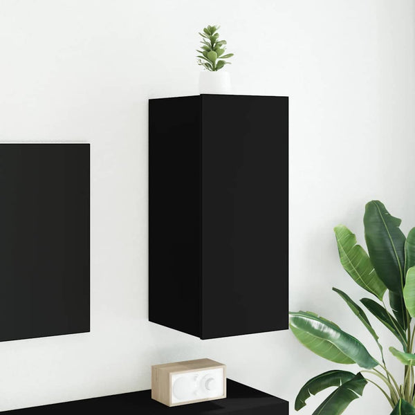 TV-Wandschrank Schwarz mit LED