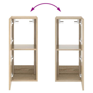 TV-Wandschrank mit LED Sonoma-Eiche 70cm