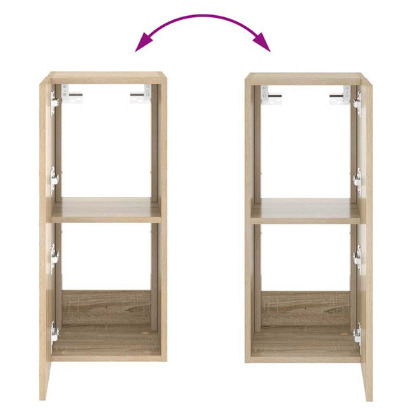 TV-Wandschrank mit LED Sonoma-Eiche 70cm