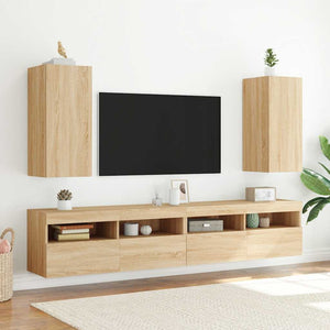 TV-Wandschrank mit LED Sonoma-Eiche 70cm