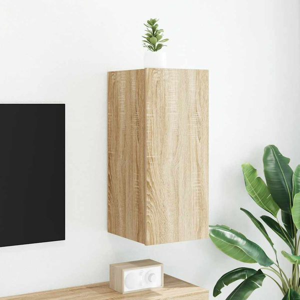 TV-Wandschrank mit LED Sonoma-Eiche 70cm