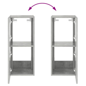 TV-Wandschrank mit LED Betongrau 30,5x35x70 cm